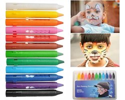 12 Stuks - schmink stiften - Schminkset Stiften Palet - Make up Kinderen - Schminkset - Face paint palette - LOUZIR