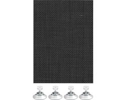 GARDINIA Veelzijdige zonwering - Lichtdoorlatend - incl. 8 zuignappen - zwart - 100 x 150 cm