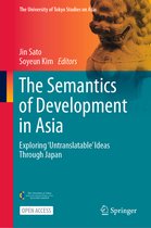 The University of Tokyo Studies on Asia-The Semantics of Development in Asia