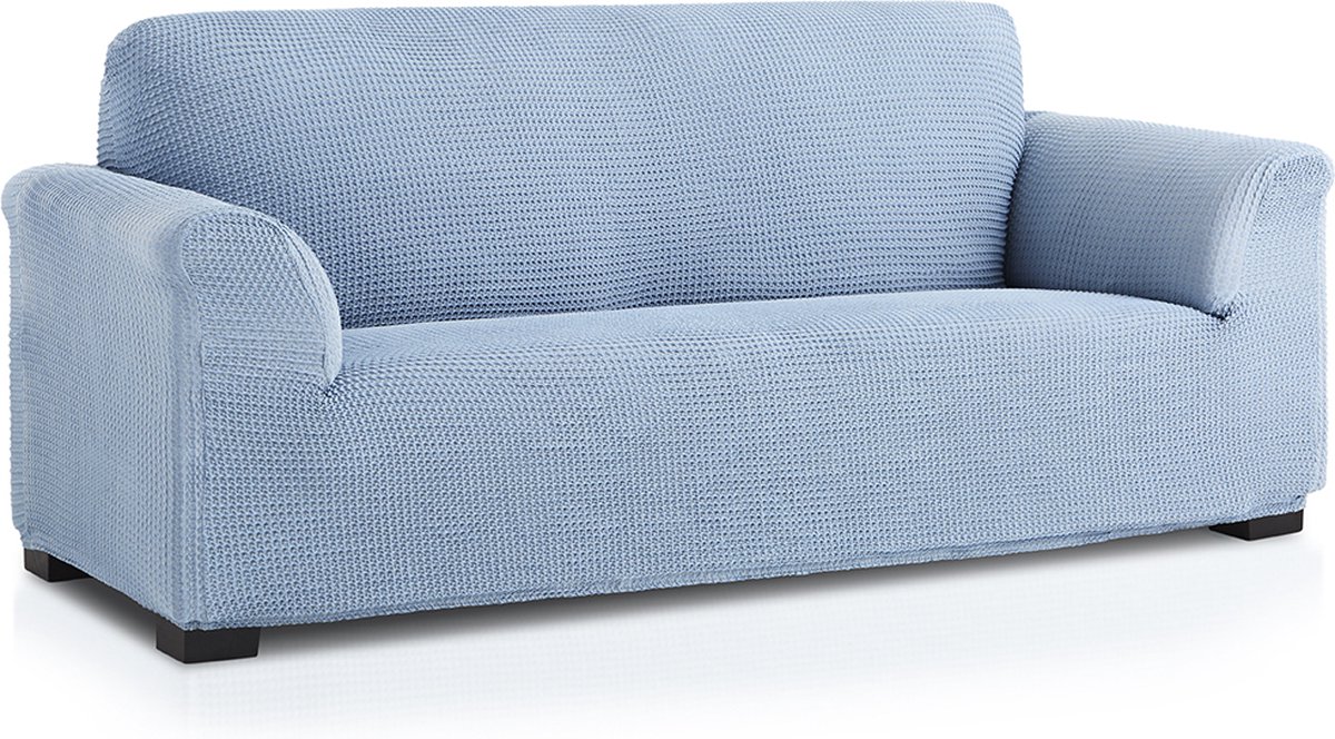 Belmarti Bankhoes Milos 140cm tot 180cm breed - Lichtblauw - Bankhoezen van ademend katoen - Premium Belmarti® kwaliteit - Extreme stretch