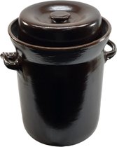 Zuurkoolpot - Fermentatiepot - Zuurkoolvat (bruin/klassiek) 20 liter