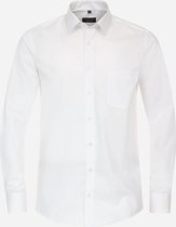 Redmond modern fit overhemd - popeline - wit - Strijkvriendelijk - Boordmaat: 45/46
