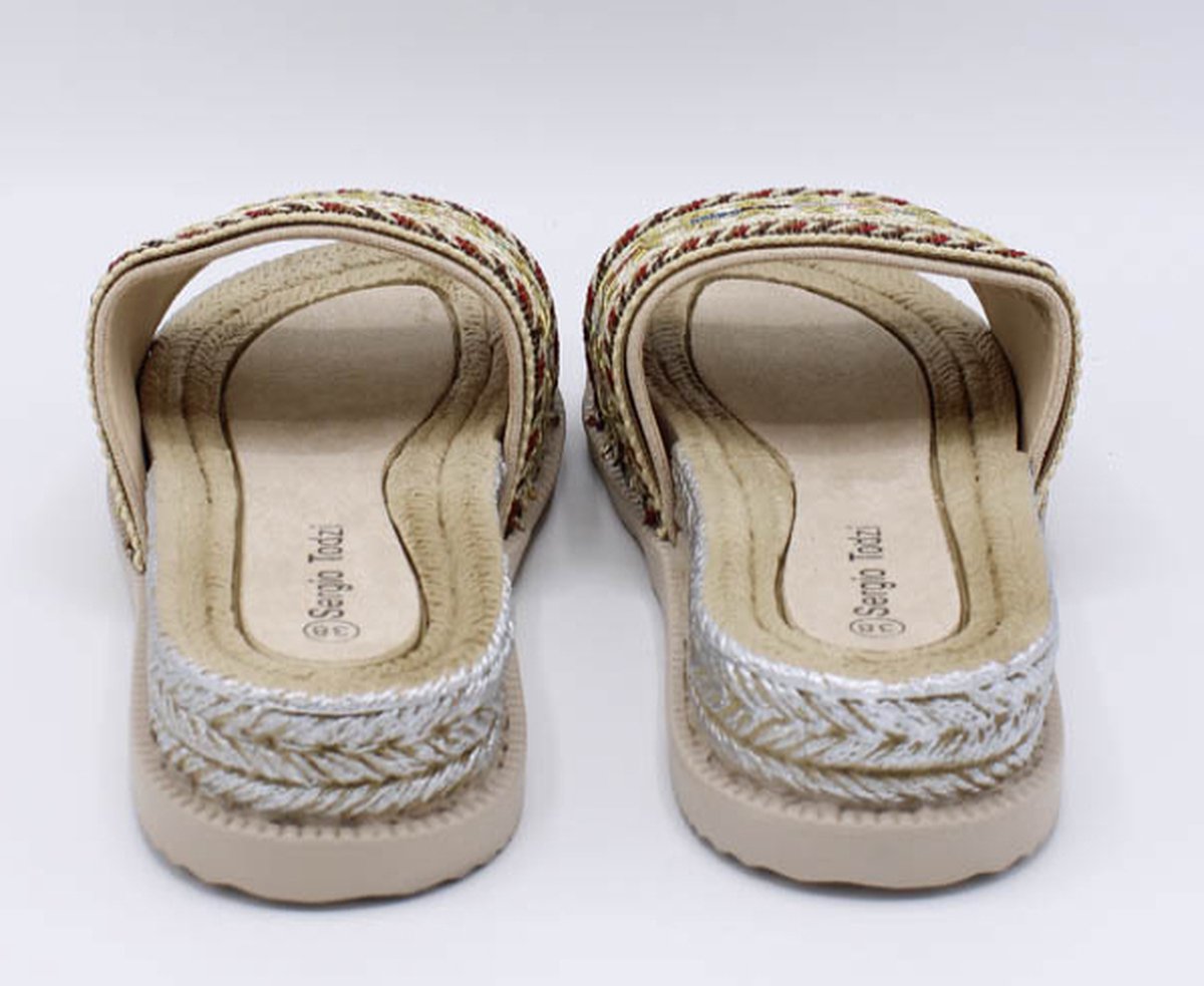Slippers - fashion slippers - zomer slipper Ibiza stijl - Ibiza strandslippers - boho stijl - maat 38