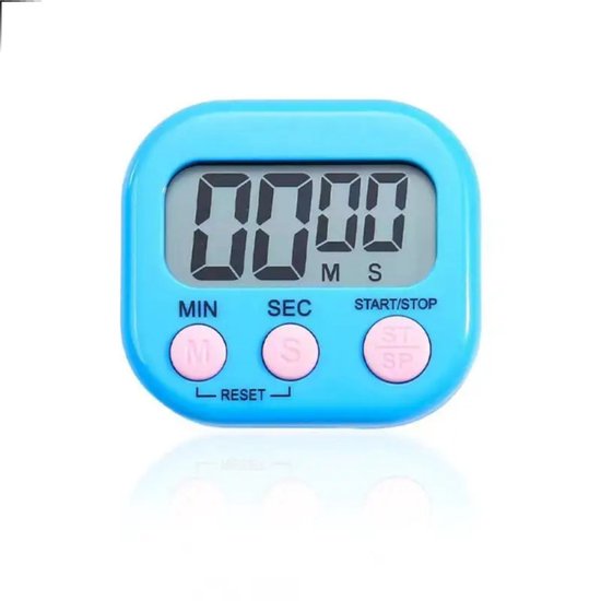 Foto: P p goods multifunctionele kookwekker douche timer kook timer tijdbesparend multifuntioneel sterke magneet led display stopwatch waterdicht klein en compact blauw