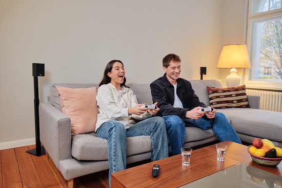 CONSONO 25 CONCEPT Surround 5.1 set - Système 5.1 complet prêt à l'emploi pour un véritable son surround - caisson de basses avec récepteur AV intégré avec Bluetooth 5.0 Zwart