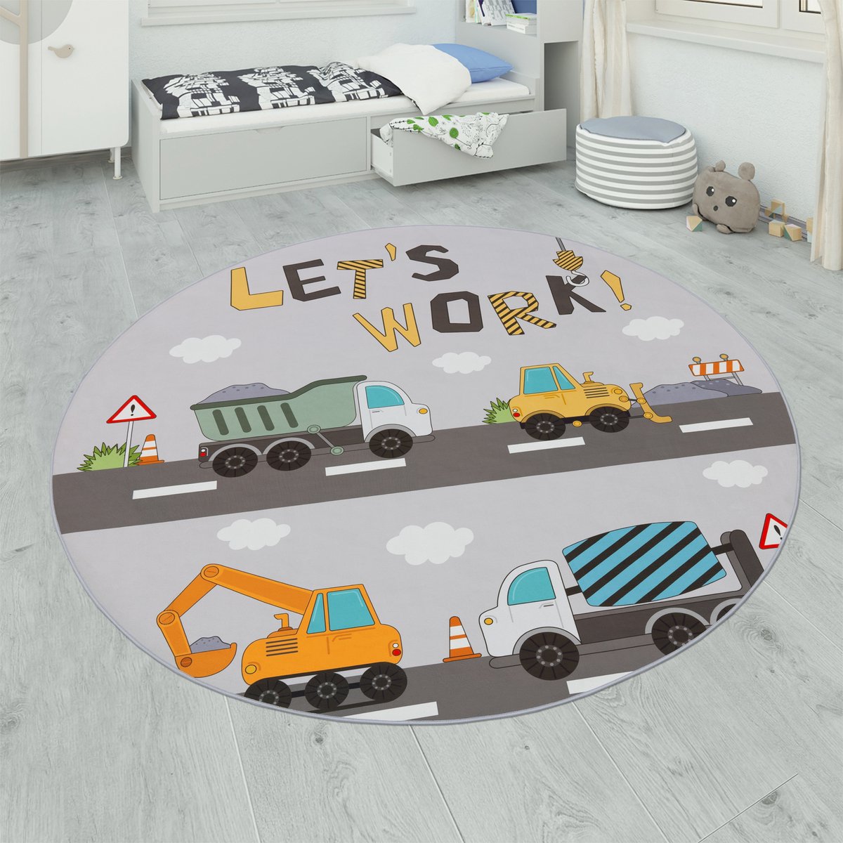 Paco Home Kindertapijt Laagpolige Vloerkleden Voor Kinderkamer Speelkleed Meerkleurig 160 cm Rund