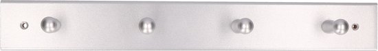 1x Houten kapstokken / jashaken met 4x enkele haak - beuken grijs - 5.5 x cm - kapstok / wandkapstokken / deurkapstokken