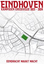 Eindhoven Kampioen 2023-2024 - Artistieke Stadionkaart Poster in Zwart-Wit