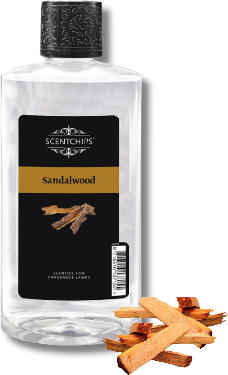 Goedkoopste Scentchips® Sandelhout - Geurolie Voor Oliebrander - Parfum Olie - Geurolie Voor Lampenolie - Geurlamp Olie - 475ml
