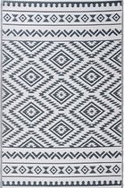 Anna Collection Buitenkleed - buiten tapijt - grondzeil - camping - grijs/wit - 118 x 180 cm - Polypropyleen