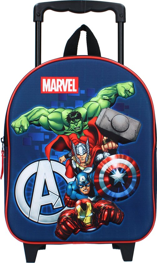 Avengers Great Escapes Trolley Rugzak 3D - Blauw