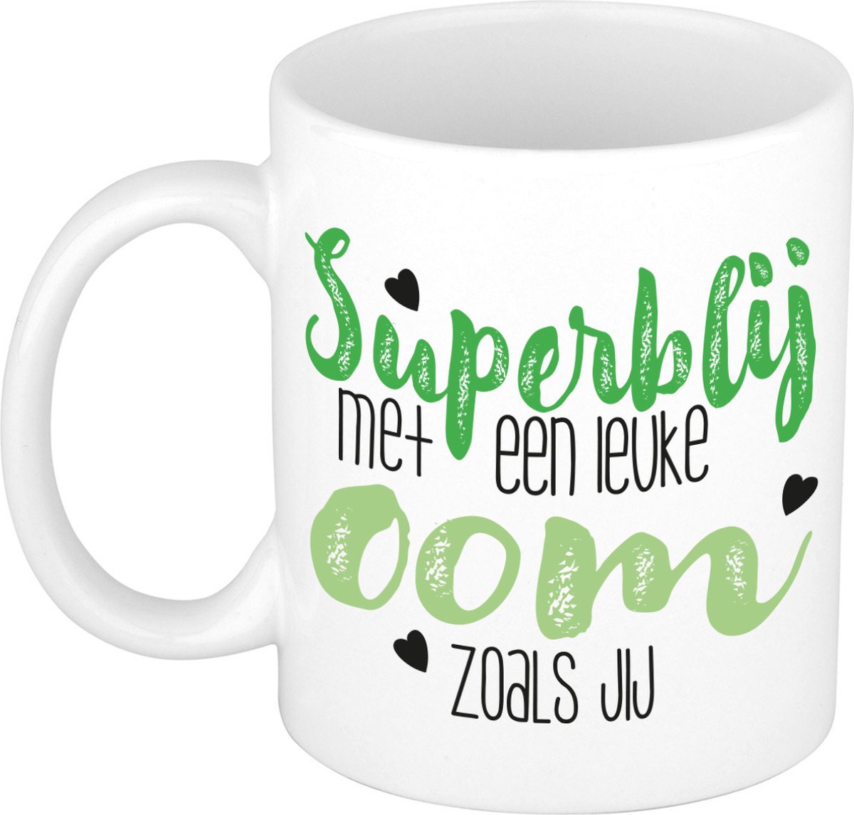 Bellatio Decorations Cadeau koffie/thee mok voor oom - groen - super blij - keramiek