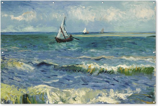 Zeegezicht bij Les Saintes-Maries-de-la-Mer - Vincent van Gogh - Tuindoek