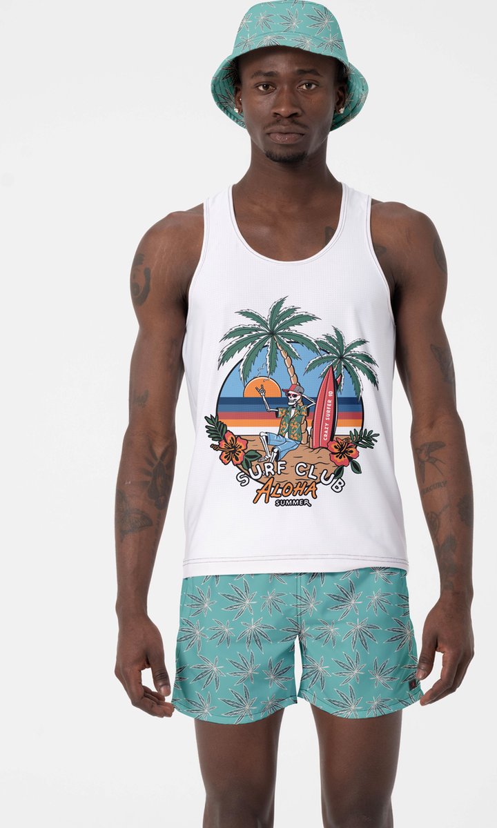 Miami Beach | Hoogwaardige Kwaliteit Zwemshort | Zwembroek | Beachshort | Heren | Sneldrogend | 231 Mint | — afbeelding 5