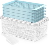 4 stuks ijsblokjesvormen - Set van 4 mini-ijsblokjesvormen met deksel Ice cube tray