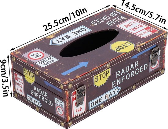 1Pc Houten Tissue Doos Decoratieve Servet Doos Een