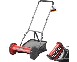 STAHLMANN RoyalCut Handmaaier Kooimaaier - Grasmaaier met 40 of 30 cm Maaibreedte, 27 liter Grasopvangbak, 4-traps Maaihoogteverstelling - Handmatige Grasmaaier Kooimesmaaier - Stil en Milieuvriendelijk