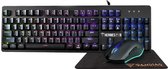 RGB Gaming Desktop Combo Zwart - Mechanical Switches Keyboard+Muis+Muismat - Gamdias Hermes P1B 3-IN-1 COMBO