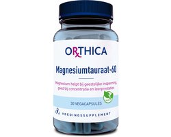 Orthica Orthica Magnesiumtauraat-60 - goed verdraagbaar - 30 vegacapsules - 30 stuks