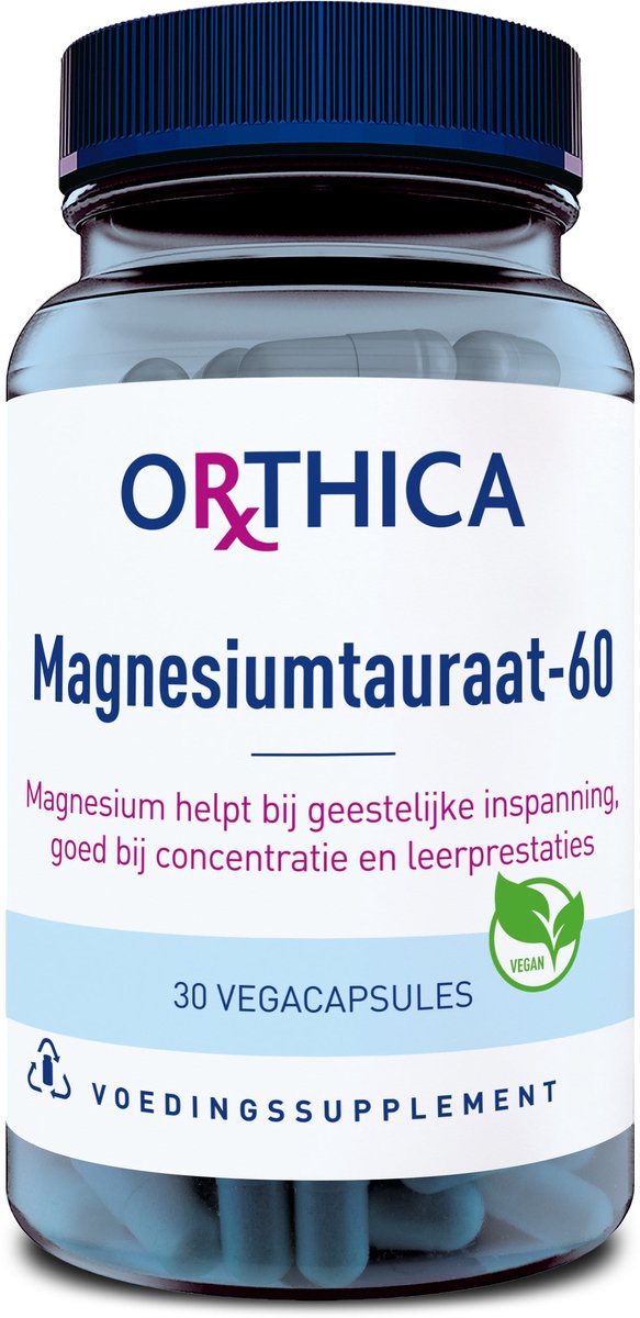Goedkoopste Orthica Magnesiumtauraat-60 - goed verdraagbaar - 30 vegacapsules