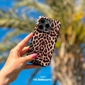 xoxo Wildhearts Wild Thing Double Layer - Panter print hoesje geschikt voor iPhone 15 Pro Max hoesje - Luipaardprint hoesje geschikt voor iPhone 15 Pro Max hoesje - Tijger print hoesje - Hardcase luxe hoesje met print