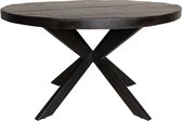 Eetkamertafel Milan - Eettafel rond - Eettafel zwart 140 cm