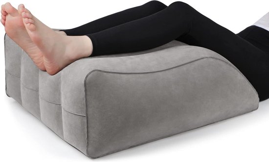 Beenkussen - comfortabel om te slapen, verbetert de doorbloeding en vermindert zwellingen - geschikt voor verbetering van slaapkwaliteit, zwangerschap, herstel na chirurgie en letsel (grijs) wedge pillow