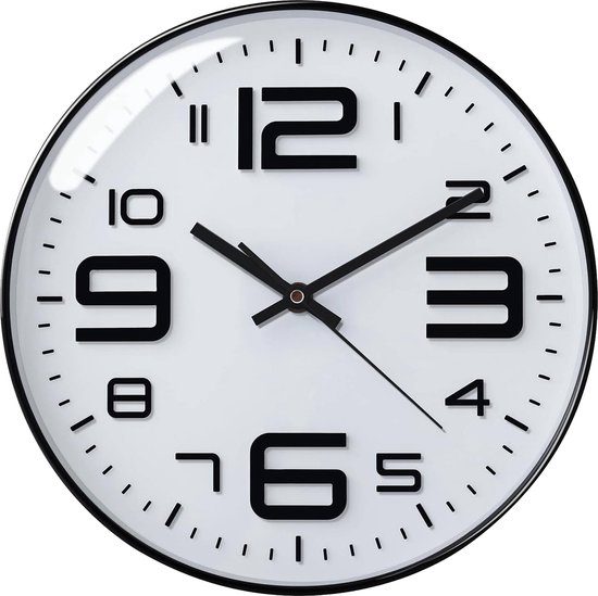 IvoQ Stijlvolle Wandklok - Modern Design - 12 inch - Wit