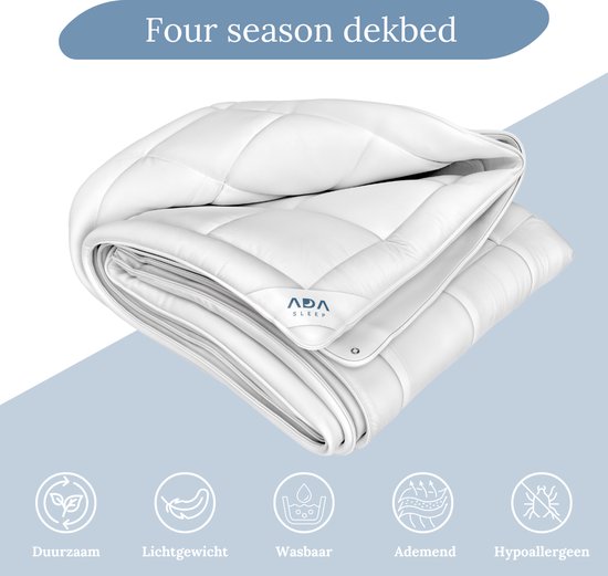 Ada Sleep dekbed - 140x200 cm - wit - four season - dekbed met twee ...