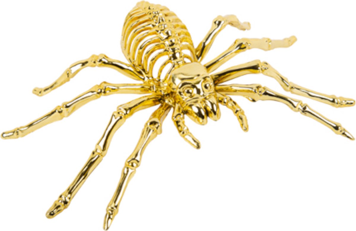 ARTYFETES - Goudkleurige skeletspin 12,5 x 20,5 cm