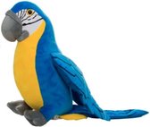 Papegaai Vogel Blauw Pluche Knuffel 20 cm {Parrot Bird Plush Toy - Speelgoed Knuffeldier voor kinderen jongens meisjes - Dieren Dierentuin Zoo Animal}