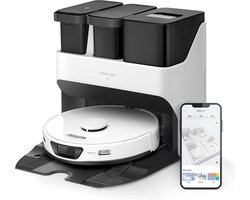 Roborock S7 Pro Ultra - Robotstofzuiger - Wit - Met laadstation - 3D Mapping - Zelf wassen, vullen, legen