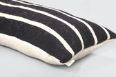 Kussen van Wol in Wit/Zwart - 60 x 30 x 1 cm floor pillow
