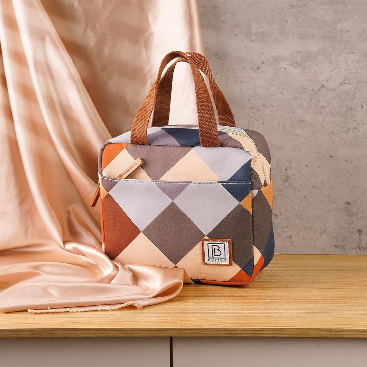 Koeltas - 4L Lunch Bag met Koelelementen Vier Lagen Veelzijdige Lunchtas Kleur Blokken