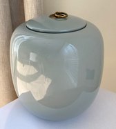 Hortensia urn - Licht Blauw - 3.7L - hoogwaardig keramiek - SANA - moderne urn - crematie urn - as urn - huisdieren urn - urn hond - urn kat - menselijk as - familie urn - urn voor as volwassen - urne - urne hond - urnen - urne kat