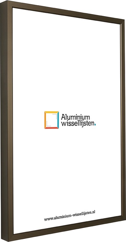 Aluminium Wissellijst 70 x 100 Mat Brons - Ontspiegeld Acrylite - Professional
