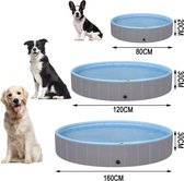 MS® - Zwembadje voor kinderen - Zwembad voor huisdieren - Hondenzwembad - Bad voor huisdieren - Opzetzwembad - 80 cm breed - 20 cm hoog - Met fontein - Met antislip - PVS materiaal - Dog pool - Outdoor