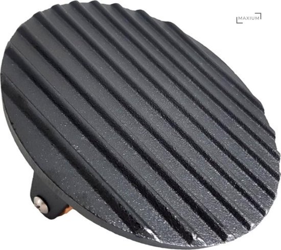 Maxium - Presse à Hamburger XL - Fonte - Extra lourde - 17,5 cm - Accessoires de vêtements pour bébé BBQ - Machine à Hamburger - Presse à Hamburger Grill - Machine à Burger Smash - Comprend une brosse BBQ avec grattoir et brosse en Siliconen