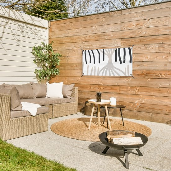 Tuinposter - Pastel - Abstract - Patronen - Poster voor buiten - Schuttingdoek - Muurdecoratie - 80x40 cm - Tuindoek - Buitenposter