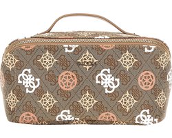 Guess Cosmetische tas Make Up Case Brown Multi Veelkleurig
