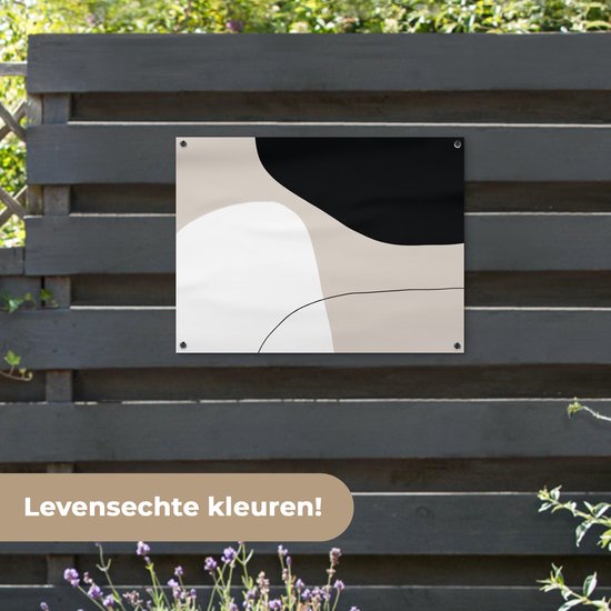 Tableau jardin Formes - Abstrait - Design - 80x60 cm - Affiche jardin - Toile jardin - Affiche extérieur