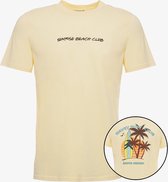 Unsigned heren T-shirt met backprint beige - Maat M