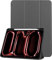 Hoesje Geschikt voor iPad Pro 2024 (11 inch) Hoesje Case Hard Cover Hoes Book Case Met Uitsparing Geschikt voor Apple Pencil - Grijs