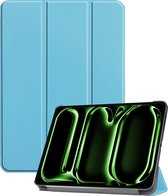 Étui pour iPad Pro 2024 (11 pouces) Étui pour tablette à trois volets - Étui pour iPad Pro 2024 11 pouces (7e génération) Étui à couverture rigide Bookcase - Bleu clair