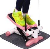 Fitness Stepper - Portable - Fitness - Mini Stepper - Pour le bureau à domicile - Entraînement - Gym - Exercice - Step machine - Rose