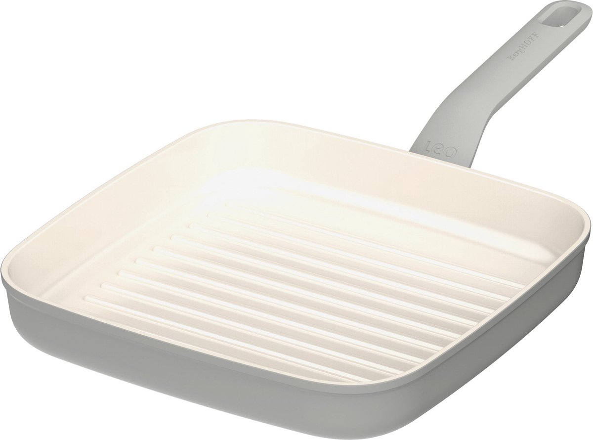 LEO Grillpan antikleef Balance Moonmist - Ø 24cm - Grijs - PFAS-vrij