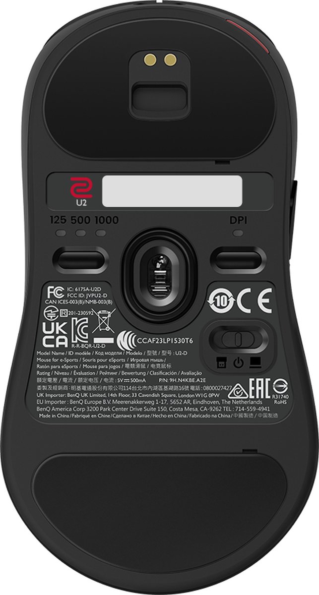 BenQ Draadloze Gamingmuis ZOWIE U2 - eSports - Formaat M