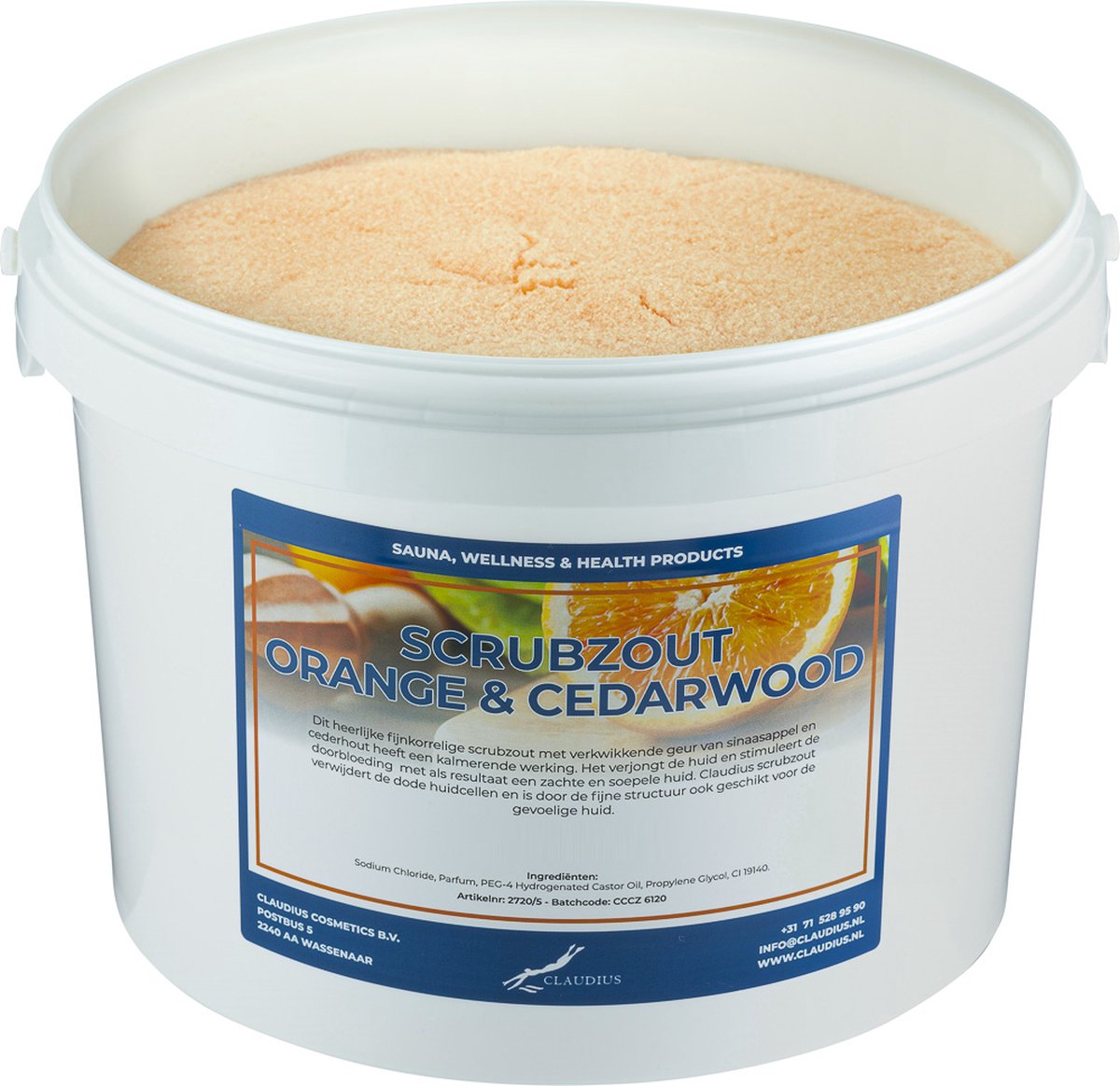 Goedkoopste Scrubzout Sweet Orange & Cedarwood - 1 KG - Hydraterende Lichaamsscrub