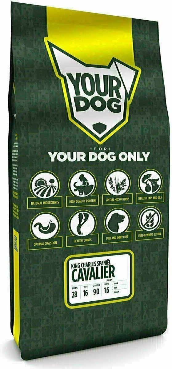 Yourdog Yourdog Cavalier king charles spaniël Rasspecifiek Puppy Hondenvoer 12kg | Hondenbrokken
