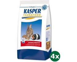 4x3,5 kg Kasper faunafood hobbyline gemengd konijnenvoer met rode wortel
